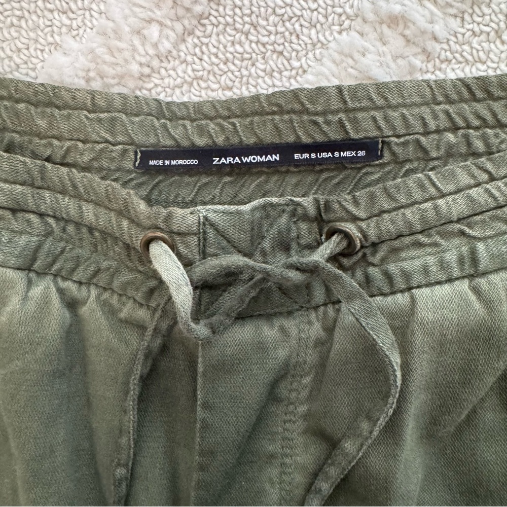 Zara Olive Green Cargo Pants - Picture 5 of 5